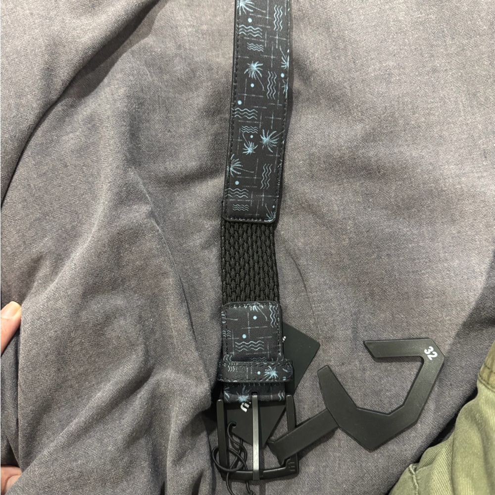 Travis Mathew Black Canvas Belt